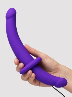 Lovehoney Double Duty Vibrating Double-Ended Strap-On Dildo -Online Sex toys shop 79403 a44037 purple 003