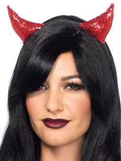 Leg Avenue Devil In The Detail Red Sequin Horns