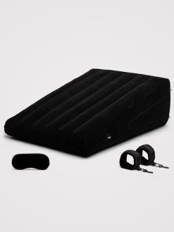 DOMINIX Deluxe Large Inflatable Wedge, Handcuff And Blindfold Set