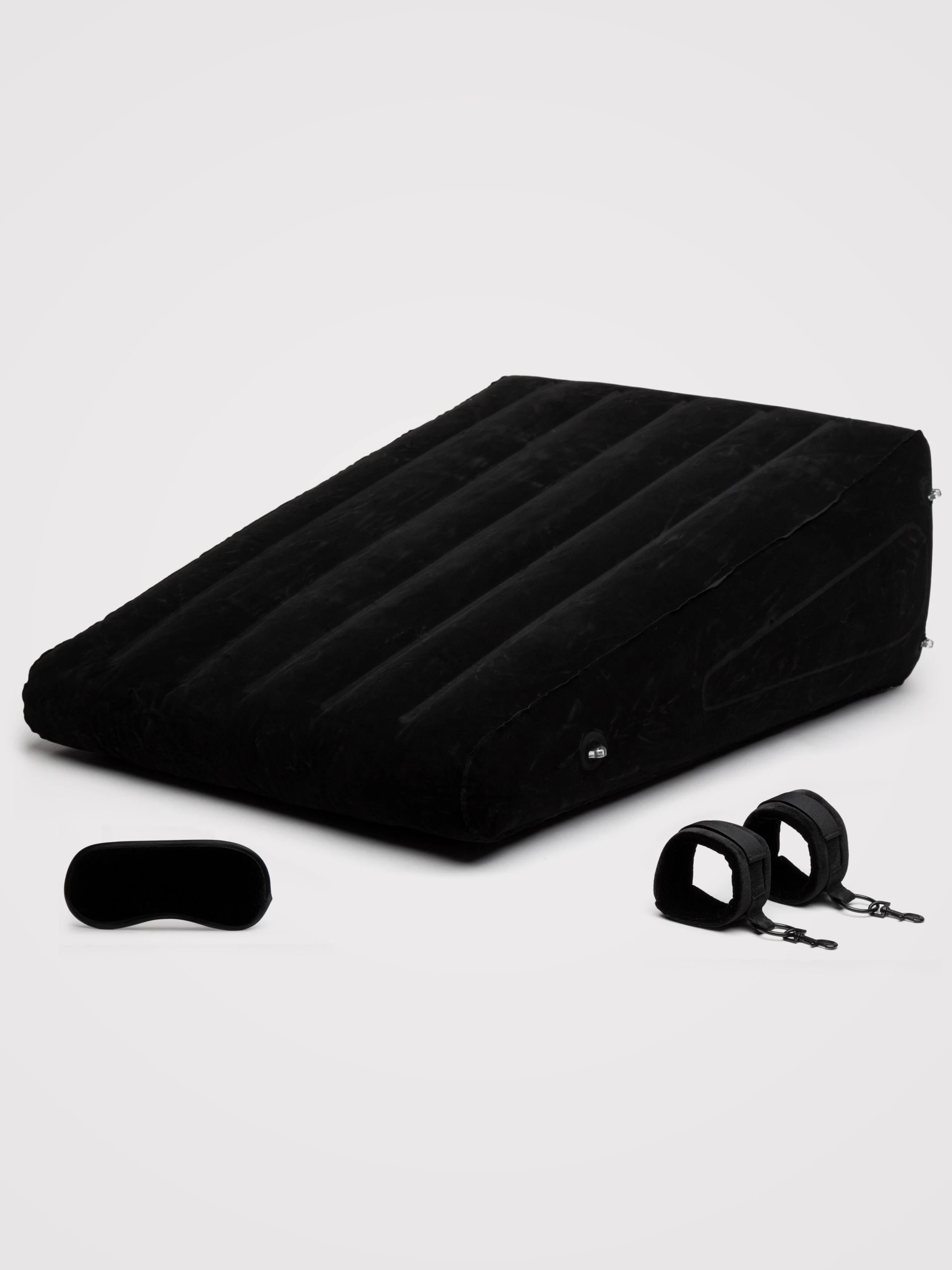 DOMINIX Deluxe Large Inflatable Wedge, Handcuff And Blindfold Set 3 DOMINIX Deluxe Large Inflatable Wedge, Handcuff And Blindfold Set