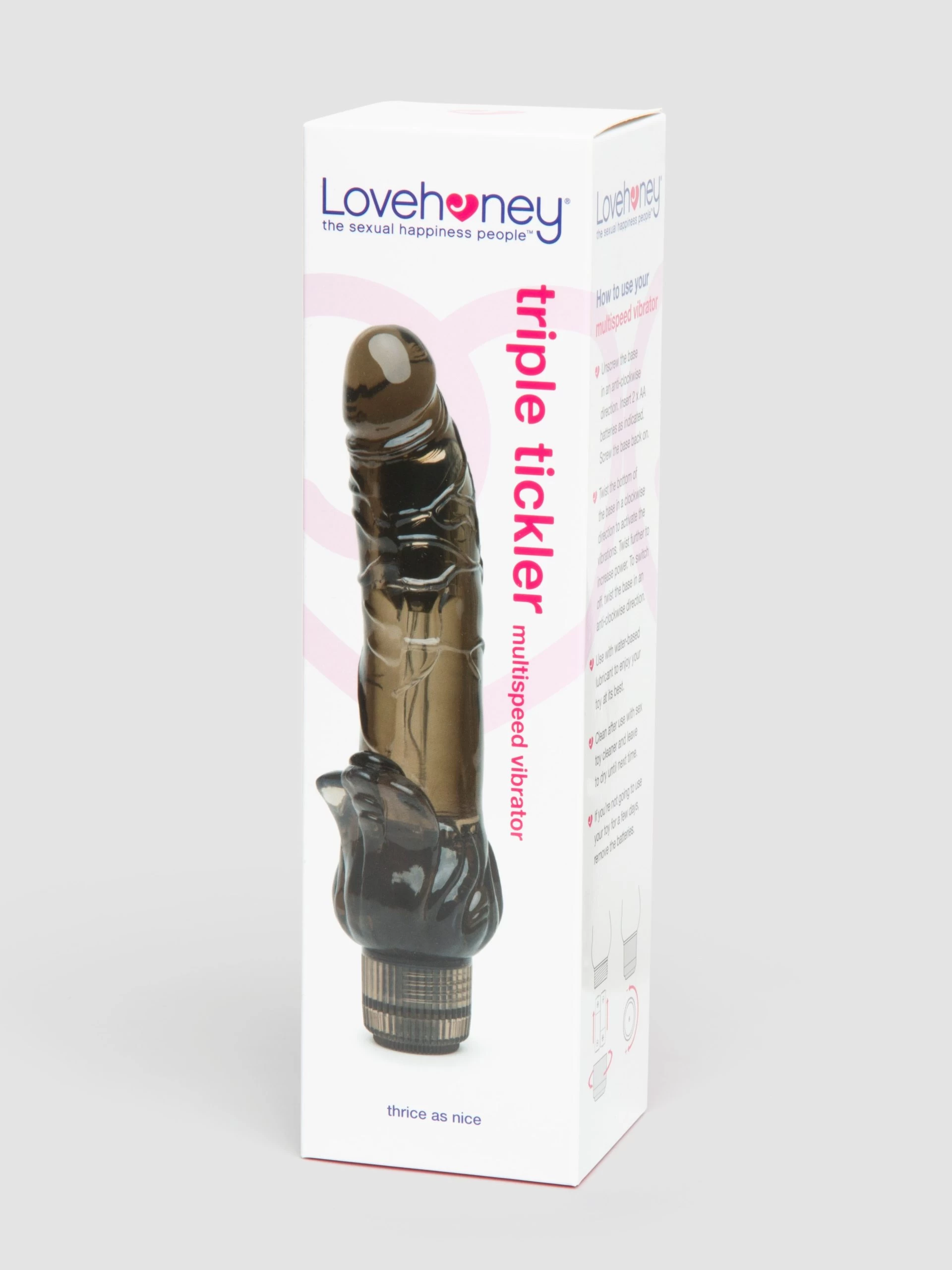Lovehoney Triple Tickler Realistic G-Spot Dildo Vibrator 5.5 Inch 4 Lovehoney Triple Tickler Realistic G-Spot Dildo Vibrator 5.5 Inch - Image 2