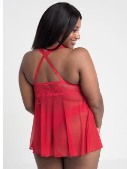 Lovehoney Plus Size Bombshell Red Lace Babydoll Set -Online Sex toys shop 79940 a44344 red x size 002