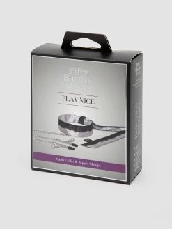 Fifty Shades Of Grey Play Nice Satin And Lace Collar And Nipple Clamps -Online Sex toys shop 80024 a44399 black 004