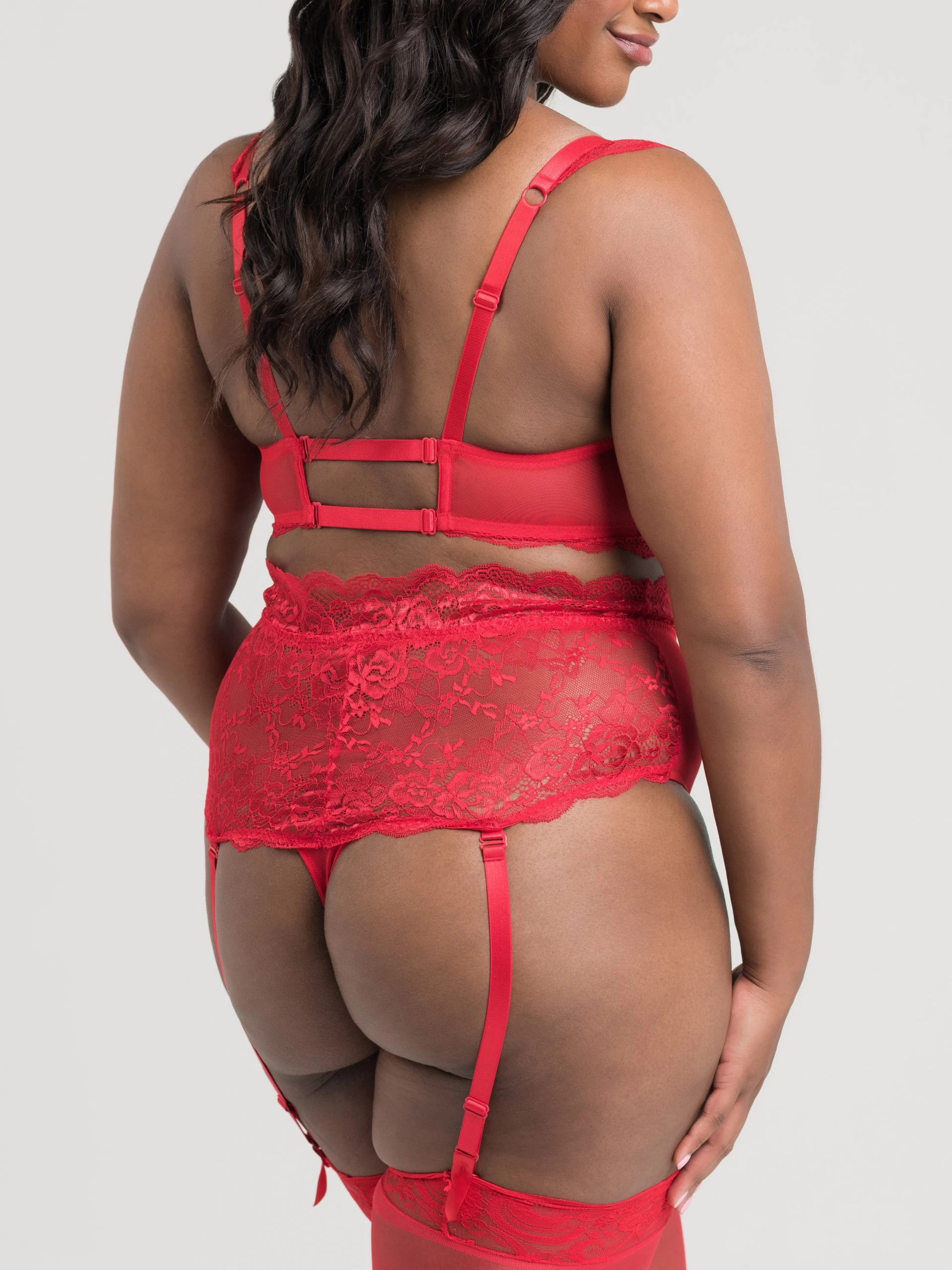 Lovehoney Plus Size Treasure Me Red Push-Up Bra Set 5 Lovehoney Plus Size Treasure Me Red Push-Up Bra Set - Image 3