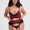 Lovehoney Plus Size Empress Red Satin And Lace Bra Set -Online Sex toys shop 80118 a44477 red x size 000