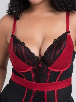 Lovehoney Plus Size Empress Red Satin And Lace Basque Set 8 Lovehoney Plus Size Empress Red Satin And Lace Basque Set -Online Sex toys shop 80123 a44479 red x size 002
