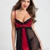 Lovehoney Empress Red Satin And Lace Chemise Set