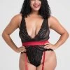 Lovehoney Plus Size Empress Red Satin And Lace Teddy 2 Lovehoney Plus Size Empress Red Satin And Lace Teddy -Online Sex toys shop 80152 a44500 red x size 000