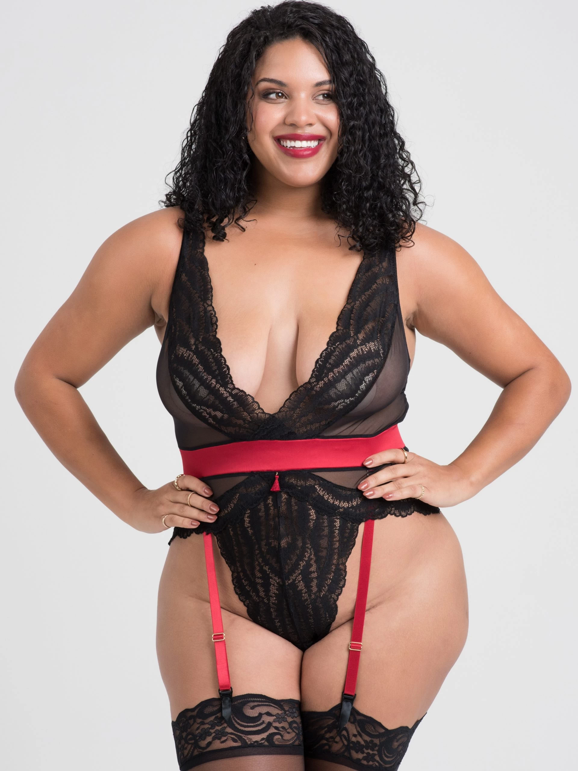 Lovehoney Plus Size Empress Red Satin And Lace Teddy 3 Lovehoney Plus Size Empress Red Satin And Lace Teddy
