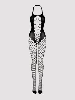 Lovehoney Fishnet Criss-Cross Cut-Out Crotchless Bodystocking