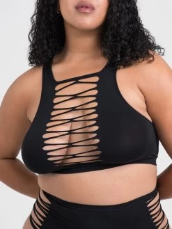 Lovehoney Plus Size Black Criss-Cross Bra Set -Online Sex toys shop 80703 a44815 black x size 002