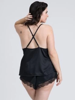 Lovehoney Plus Size Jewel Satin Black Cami Set 7 Lovehoney Plus Size Jewel Satin Black Cami Set -Online Sex toys shop 80837 a44908 black x size 002