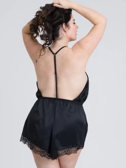 Lovehoney Plus Size Jewel Satin Black Plunging Teddy -Online Sex toys shop 80843 a44910 black x size 002