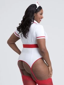 Lovehoney Fantasy Plus Size Heartbeat Hottie Nurse Costume -Online Sex toys shop 80861 a44920 white x size 002