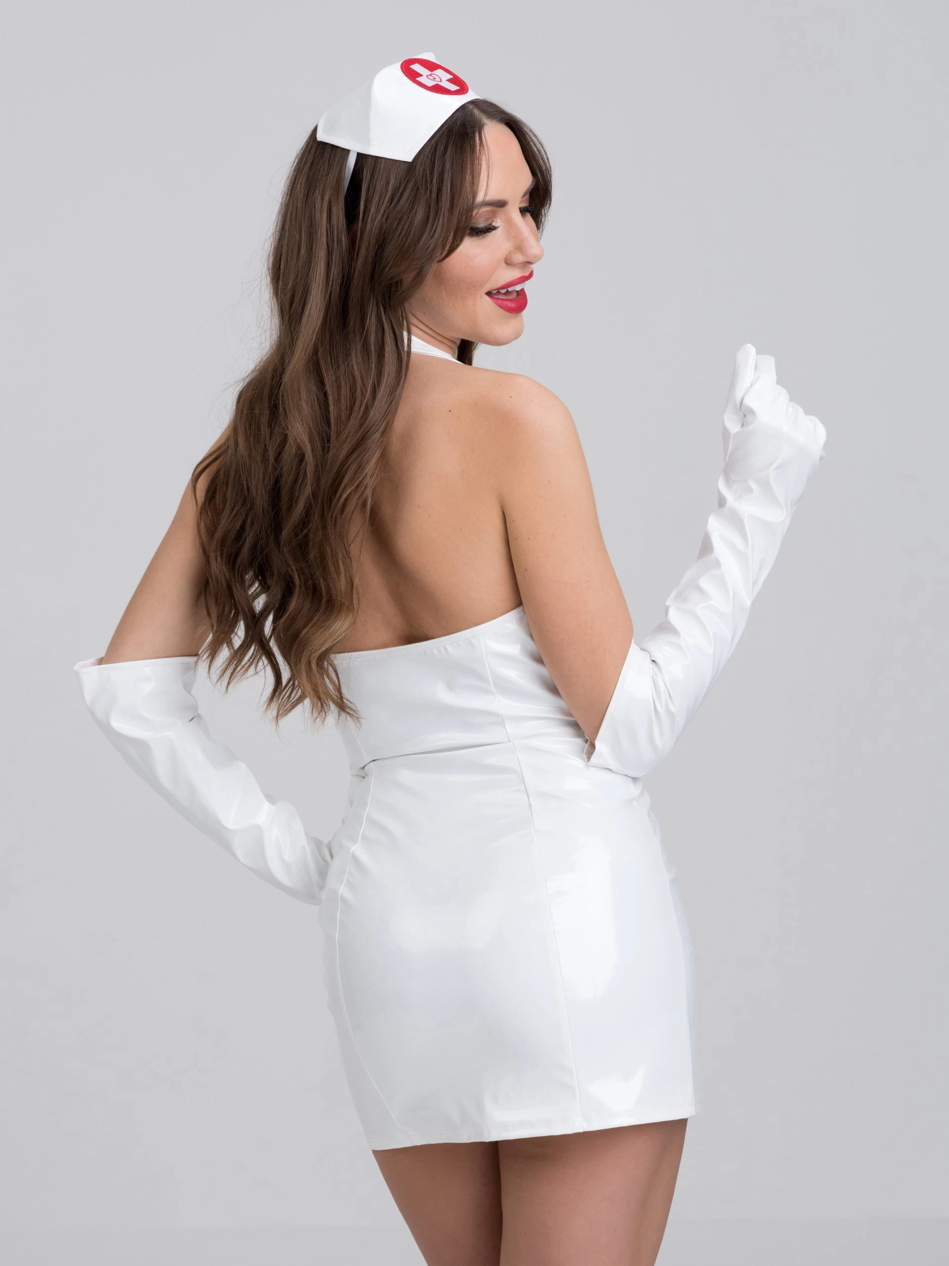 Lovehoney Fantasy Naughty PVC-Look Nurse Costume 4 Lovehoney Fantasy Naughty PVC-Look Nurse Costume - Image 2