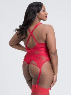 Lovehoney Plus Size Beau Red Lace Basque Set 7 Lovehoney Plus Size Beau Red Lace Basque Set -Online Sex toys shop 80887 a44934 red x size 002