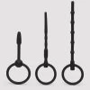 Ouch! Beginner's Silicone Hollow Urethral Plug Set (3 Piece) 1 Ouch! Beginner's Silicone Hollow Urethral Plug Set (3 Piece) -Online Sex toys shop 81010 a45004 black 000