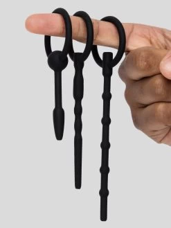 Ouch! Beginner's Silicone Hollow Urethral Plug Set (3 Piece) 11 Ouch! Beginner's Silicone Hollow Urethral Plug Set (3 Piece) -Online Sex toys shop 81010 a45004 black 003