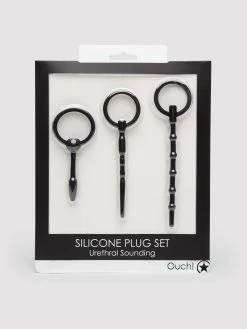 Ouch! Beginner's Silicone Hollow Urethral Plug Set (3 Piece) 13 Ouch! Beginner's Silicone Hollow Urethral Plug Set (3 Piece) -Online Sex toys shop 81010 a45004 black 005