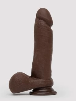 Doc Johnson The D Dual-Density Brown Girthy Realistic Dildo 7.5 Inch