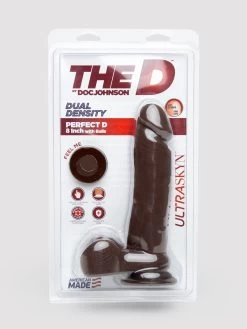 Doc Johnson The D Dual-Density Brown Girthy Realistic Dildo 7.5 Inch -Online Sex toys shop 81194 a44421 flesh brown 005