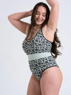 Lovehoney Mindful Mint Green Leopard Print Seamless Teddy -Online Sex toys shop 81423 a45196 green regular 003
