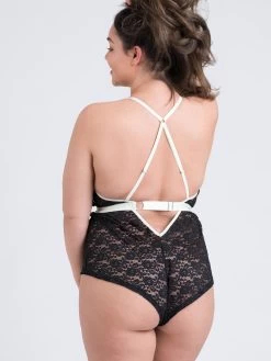 Lovehoney Mindful Black Lace Plunging Teddy -Online Sex toys shop 81438 a45199 black regular 005