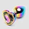 Rear Assets Small Jeweled Rainbow Heart Aluminum Butt Plug 2 Inch -Online Sex toys shop 81577 a45250 rainbow 000