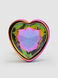 Rear Assets Small Jeweled Rainbow Heart Aluminum Butt Plug 2 Inch -Online Sex toys shop 81577 a45250 rainbow 001