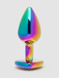 Rear Assets Small Jeweled Rainbow Heart Aluminum Butt Plug 2 Inch -Online Sex toys shop 81577 a45250 rainbow 002