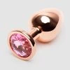 Rear Assets Medium Jeweled Rose Gold Aluminum Butt Plug 2.5 Inch -Online Sex toys shop 81579 a45252 gold 000