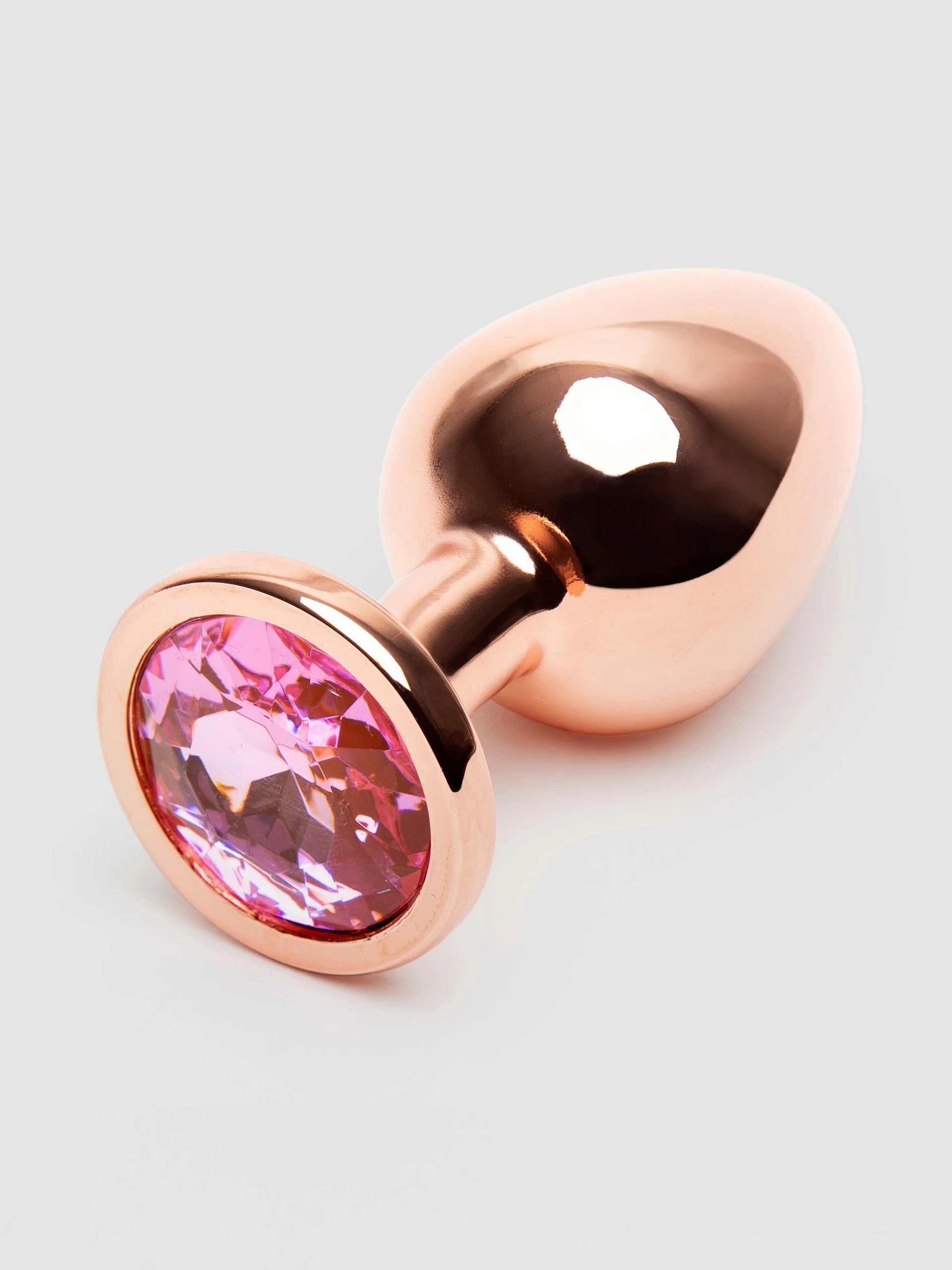 Rear Assets Medium Jeweled Rose Gold Aluminum Butt Plug 2.5 Inch 3 Rear Assets Medium Jeweled Rose Gold Aluminum Butt Plug 2.5 Inch