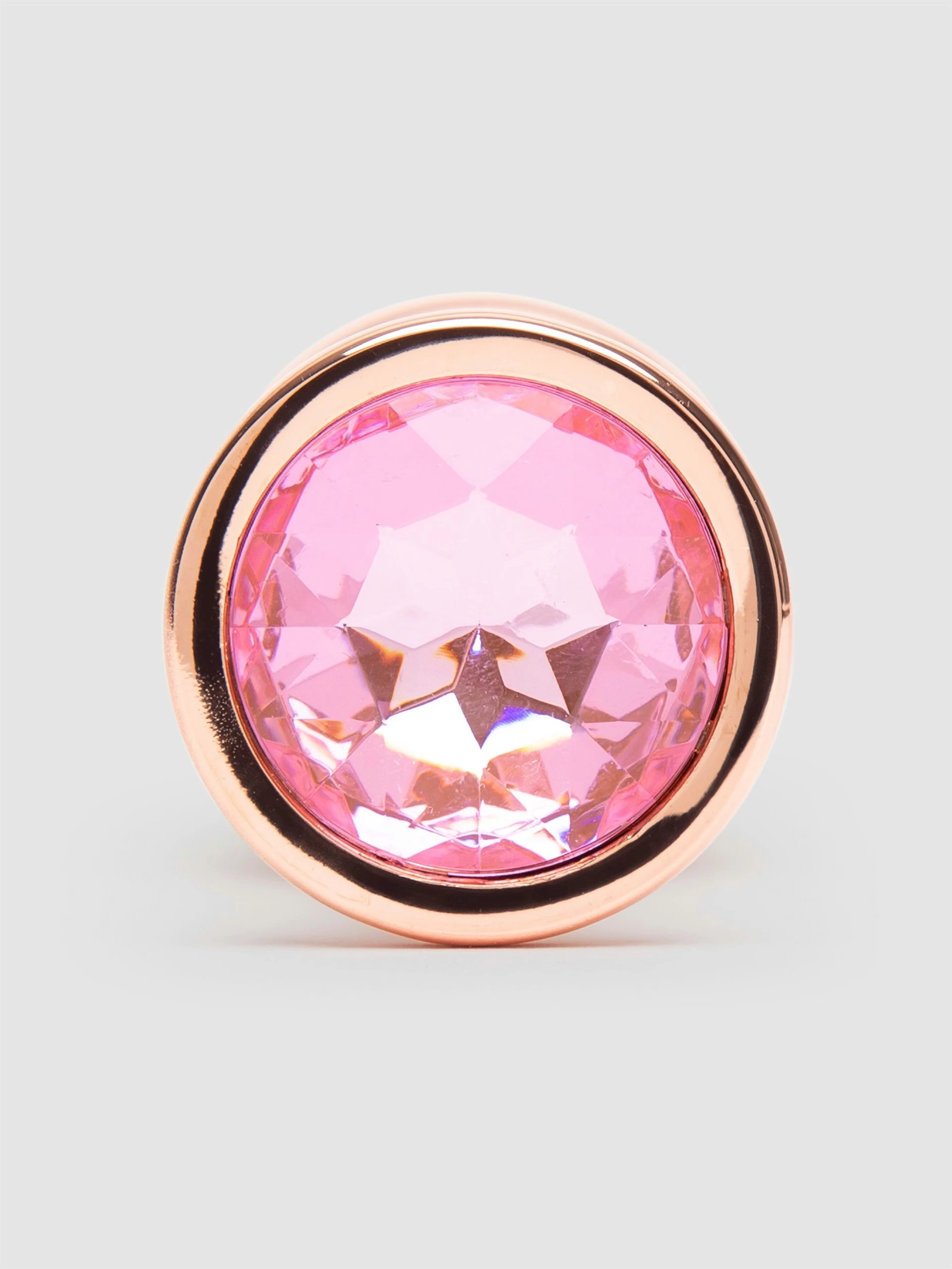 Rear Assets Medium Jeweled Rose Gold Aluminum Butt Plug 2.5 Inch 5 Rear Assets Medium Jeweled Rose Gold Aluminum Butt Plug 2.5 Inch - Image 3