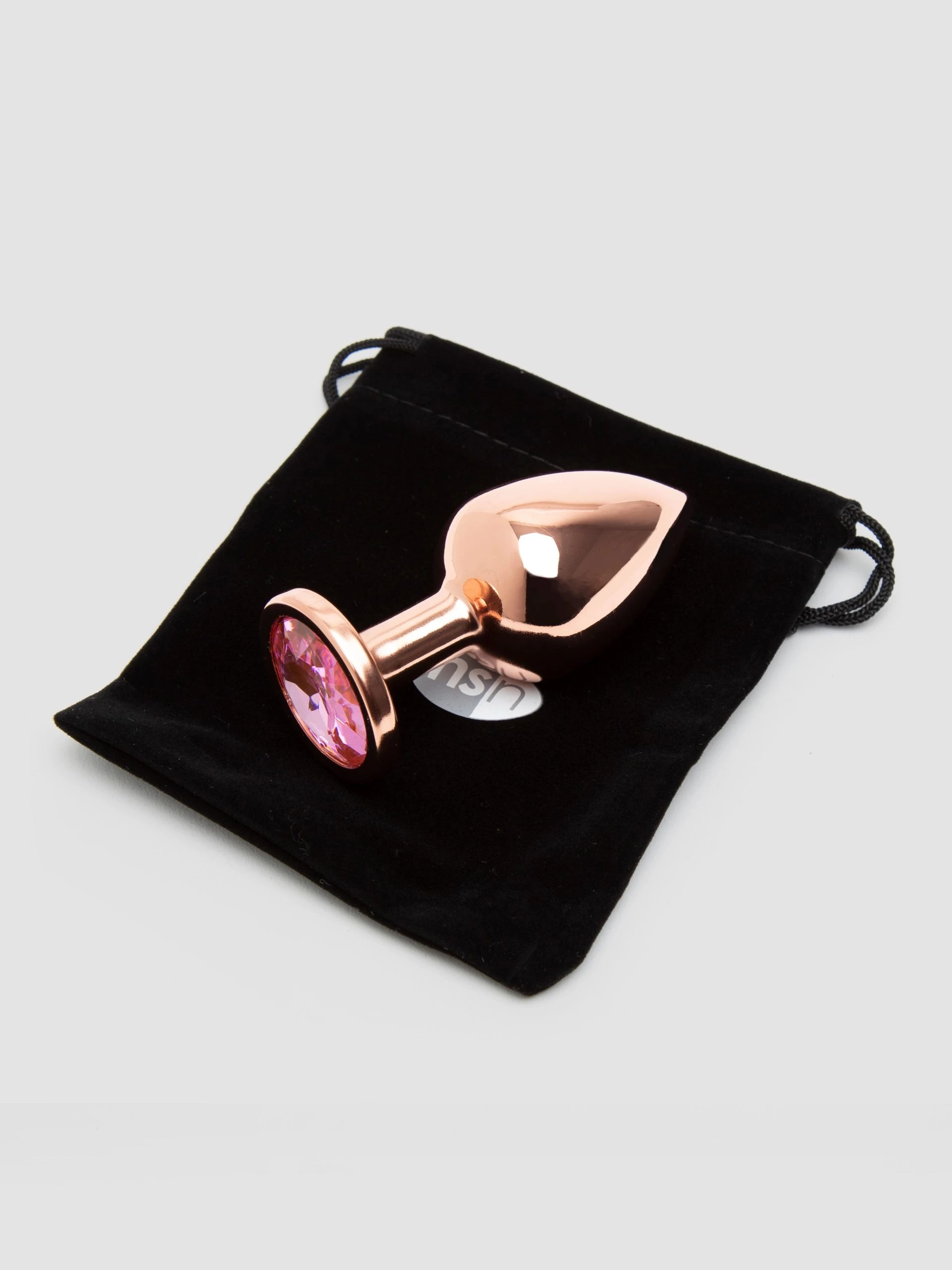 Rear Assets Medium Jeweled Rose Gold Aluminum Butt Plug 2.5 Inch 7 Rear Assets Medium Jeweled Rose Gold Aluminum Butt Plug 2.5 Inch - Image 5