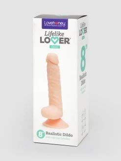 Lifelike Lover Classic Dual-Density Dildo With Moving Foreskin 8 Inch -Online Sex toys shop 81593 a45267 flesh pink 005