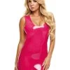 Premium Latex Pink Mini Dress
