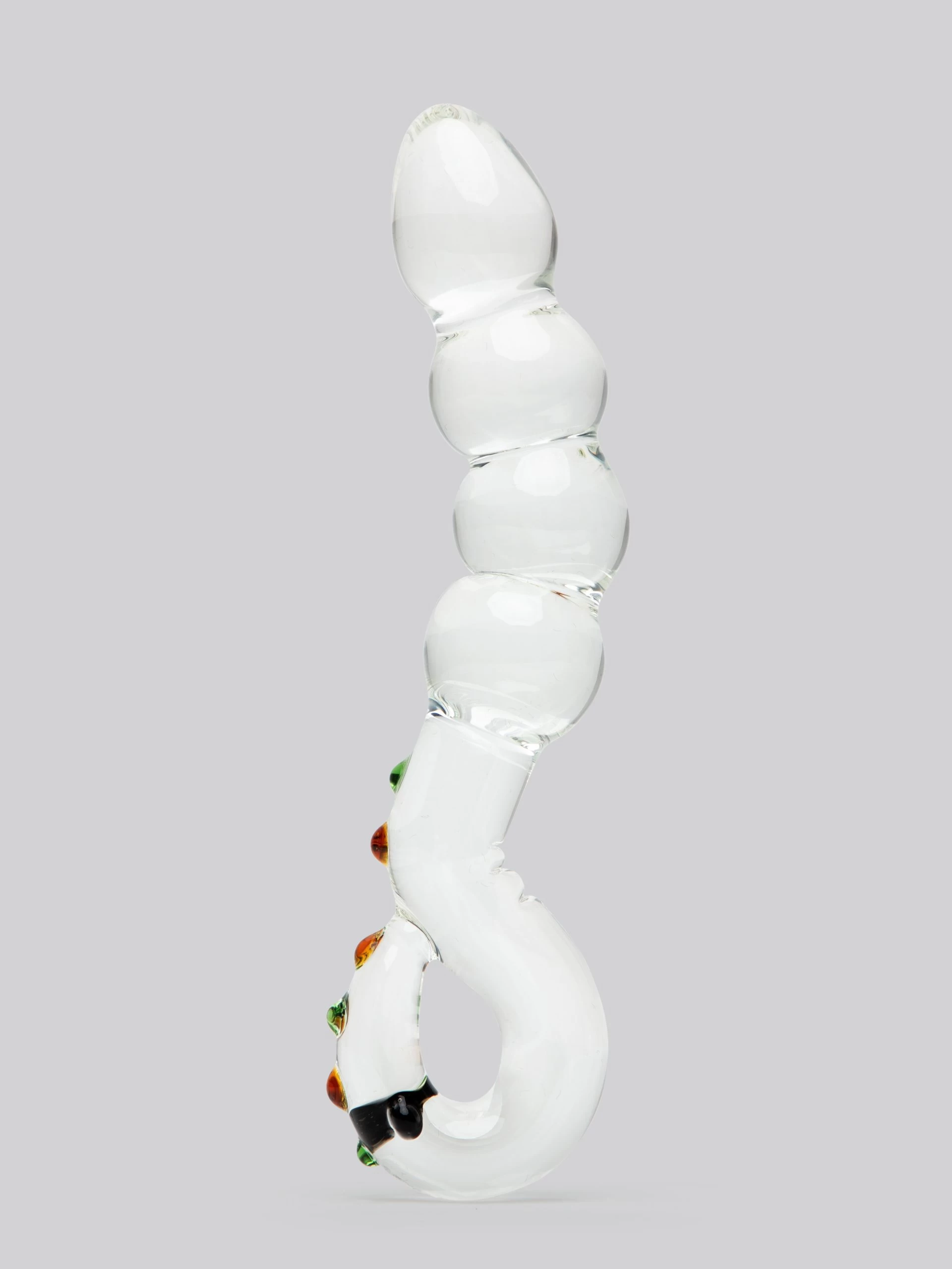 Lovehoney Sensual Glass Curved Beaded Dildo 3 Lovehoney Sensual Glass Curved Beaded Dildo