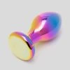Lovehoney Sensual Glass Small Iridescent Butt Plug 3 Inch -Online Sex toys shop 81766 a45363 rainbow 000