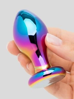 Lovehoney Sensual Glass Small Iridescent Butt Plug 3 Inch 9 Lovehoney Sensual Glass Small Iridescent Butt Plug 3 Inch -Online Sex toys shop 81766 a45363 rainbow 002
