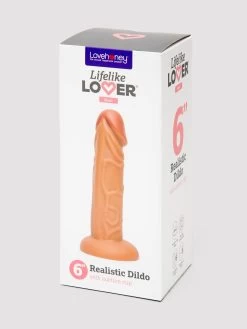 Lifelike Lover Basic Realistic Suction Cup Dildo 6 Inch -Online Sex toys shop 81814 a38282 flesh tan 005
