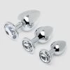 Lovehoney Jeweled Metal Butt Plug Set (3 Piece) 2 Lovehoney Jeweled Metal Butt Plug Set (3 Piece) -Online Sex toys shop 81823 a45394 silver 000