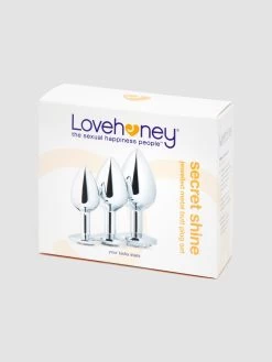 Lovehoney Jeweled Metal Butt Plug Set (3 Piece) -Online Sex toys shop 81823 a45394 silver 004