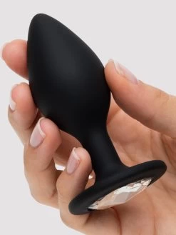 Lovehoney Jewelled Silicone Medium Butt Plug 3.5 Inch -Online Sex toys shop 81826 a45397 black 003