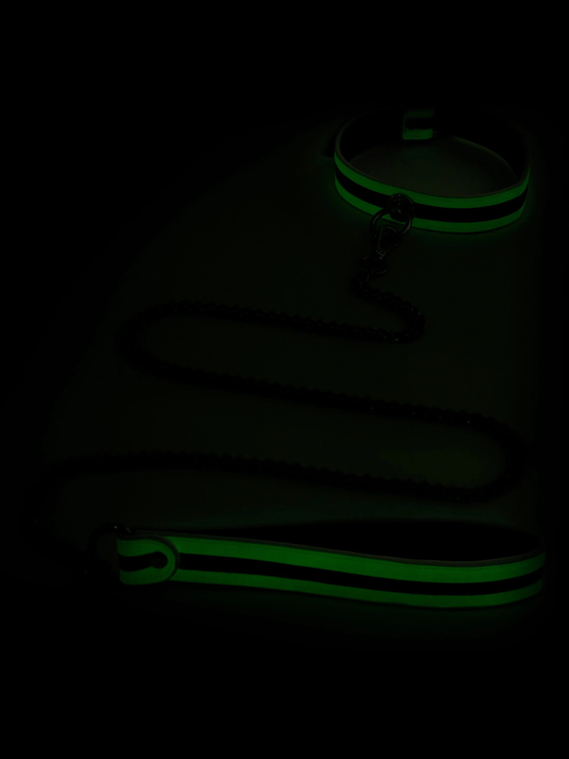Bondage Boutique Glow-in-the-Dark Collar And Lead 4 Bondage Boutique Glow-in-the-Dark Collar And Lead - Image 2