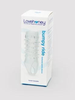 Lovehoney Bumpy Ride Textured Penis Sleeve With Ball Loop -Online Sex toys shop 82034 a45528 clear 004