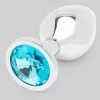 Lovehoney Jeweled Silver Aluminum Medium Butt Plug 3 Inch -Online Sex toys shop 82312 a45717 blue 000