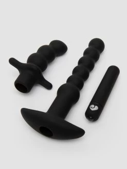 Lovehoney Booty Wonderland Vibrating Anal Beads Set -Online Sex toys shop 82313 a45718 black 001
