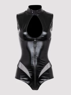 Lovehoney Fierce Wet Look Zip-Around Cut-Out Body