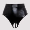 Lovehoney Fierce Wet Look Cut-Out Crotchless Thong -Online Sex toys shop 82593 a45898 black regular 000