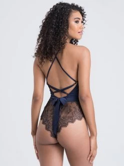 Lovehoney Dark Orchid Navy Satin And Lace Plunge Teddy 6 Lovehoney Dark Orchid Navy Satin And Lace Plunge Teddy -Online Sex toys shop 82731 a45952 blue regular 001